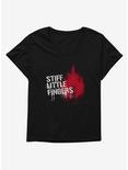 Stiff Little Fingers Inflammable Material Girls T-Shirt Plus Size, BLACK, hi-res