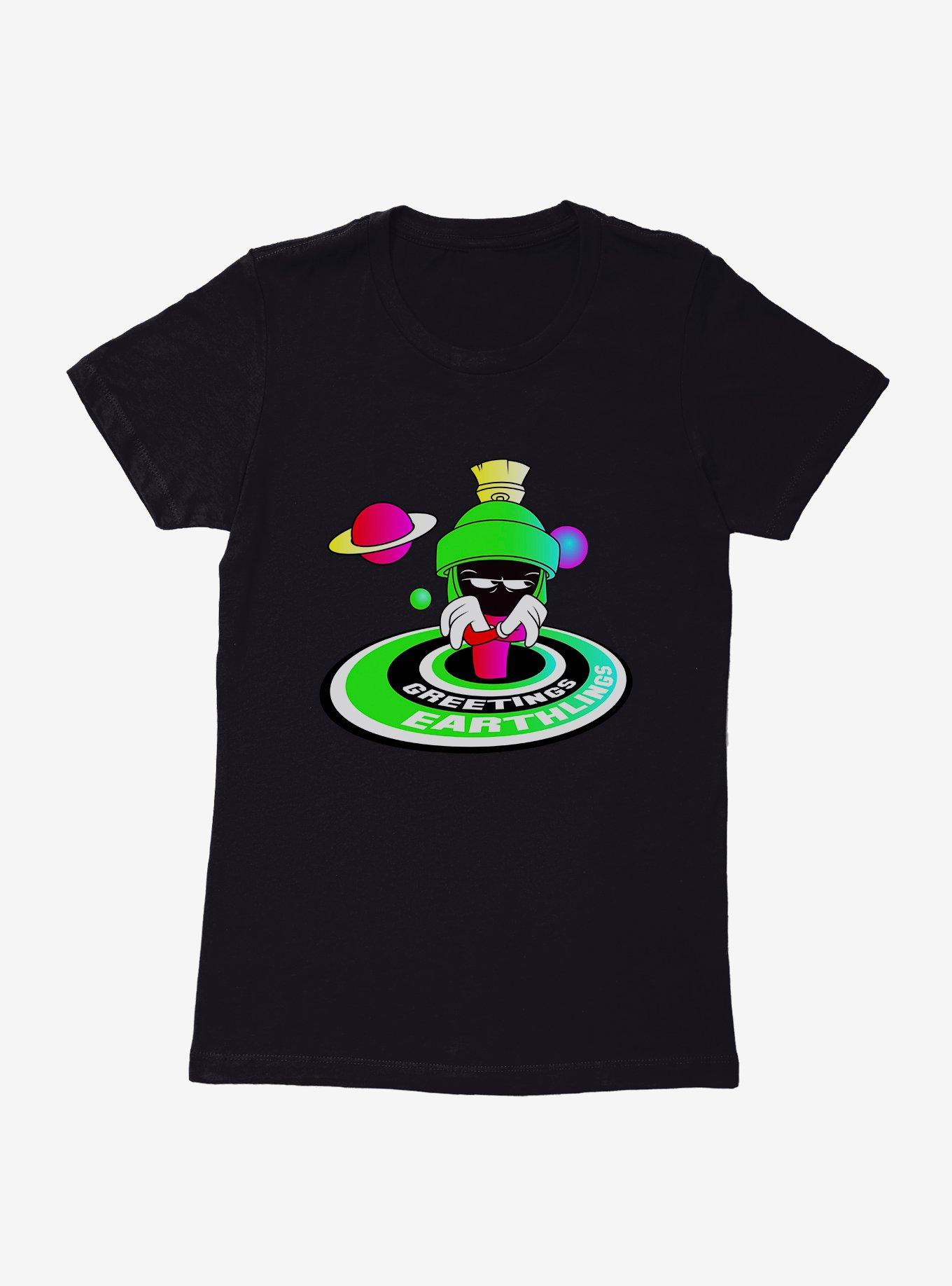 Looney Tunes Marvin The Martian Greetings Earthlings Womens T-Shirt, , hi-res