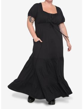 Black Empire Maxi Dress Plus Size, , hi-res