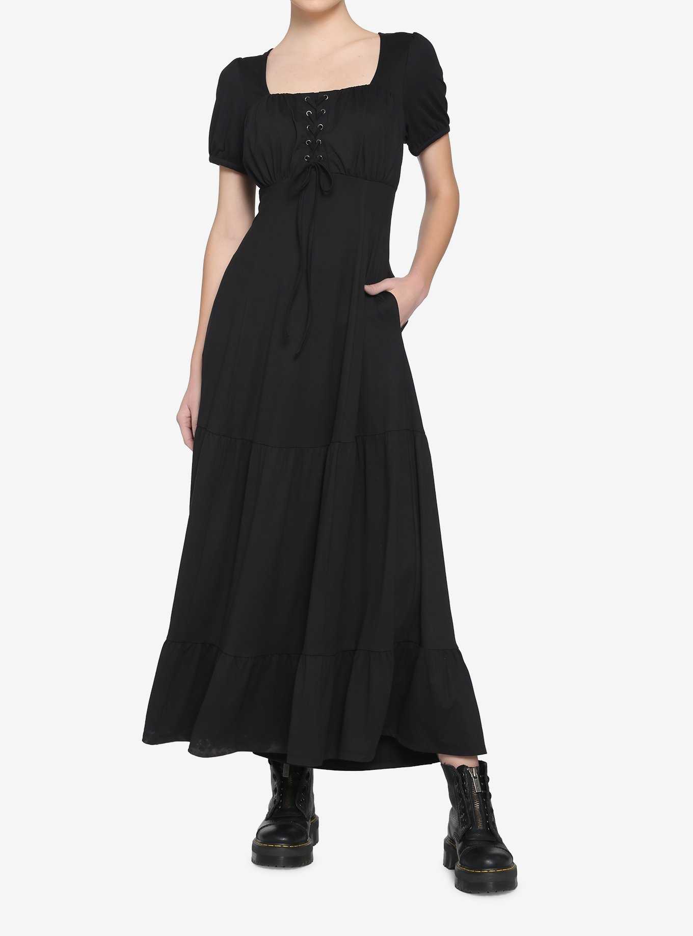 Black Empire Maxi Dress, , hi-res