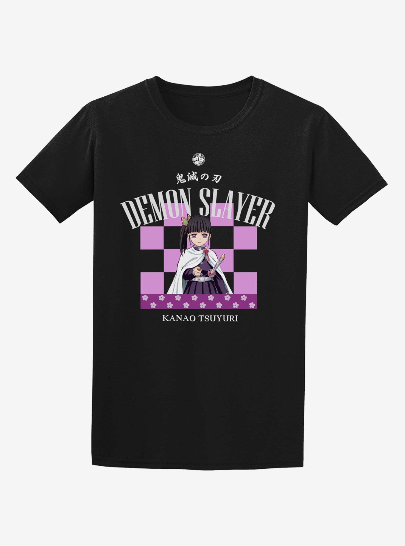 Demon Slayer: Kimetsu No Yaiba Kanao Checkered Boyfriend Fit Girls T-Shirt, MULTI, hi-res