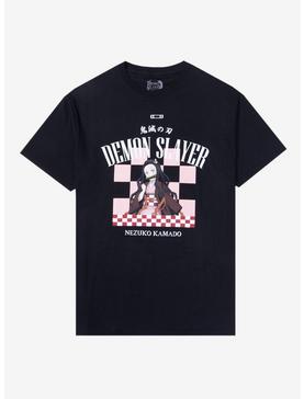 Demon Slayer: Kimetsu No Yaiba Nezuko Checkered Boyfriend Fit Girls T-Shirt, , hi-res