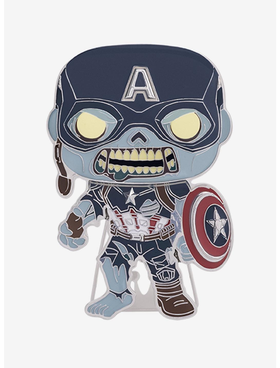 Funko Marvel What If...? Zombie Captain America Pop! Enamel Pin, , hi-res
