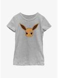Pokémon Eevee Face Youth Girls T-Shirt, ATH HTR, hi-res