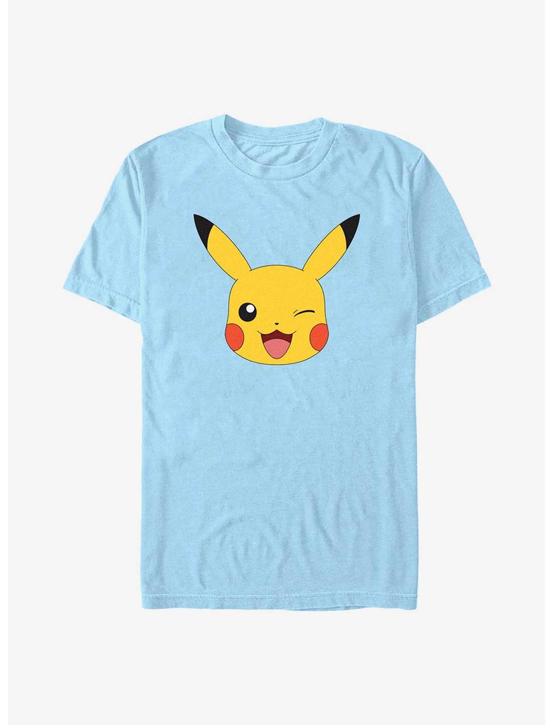 Pokémon Pikachu Big Face T-Shirt, LT BLUE, hi-res