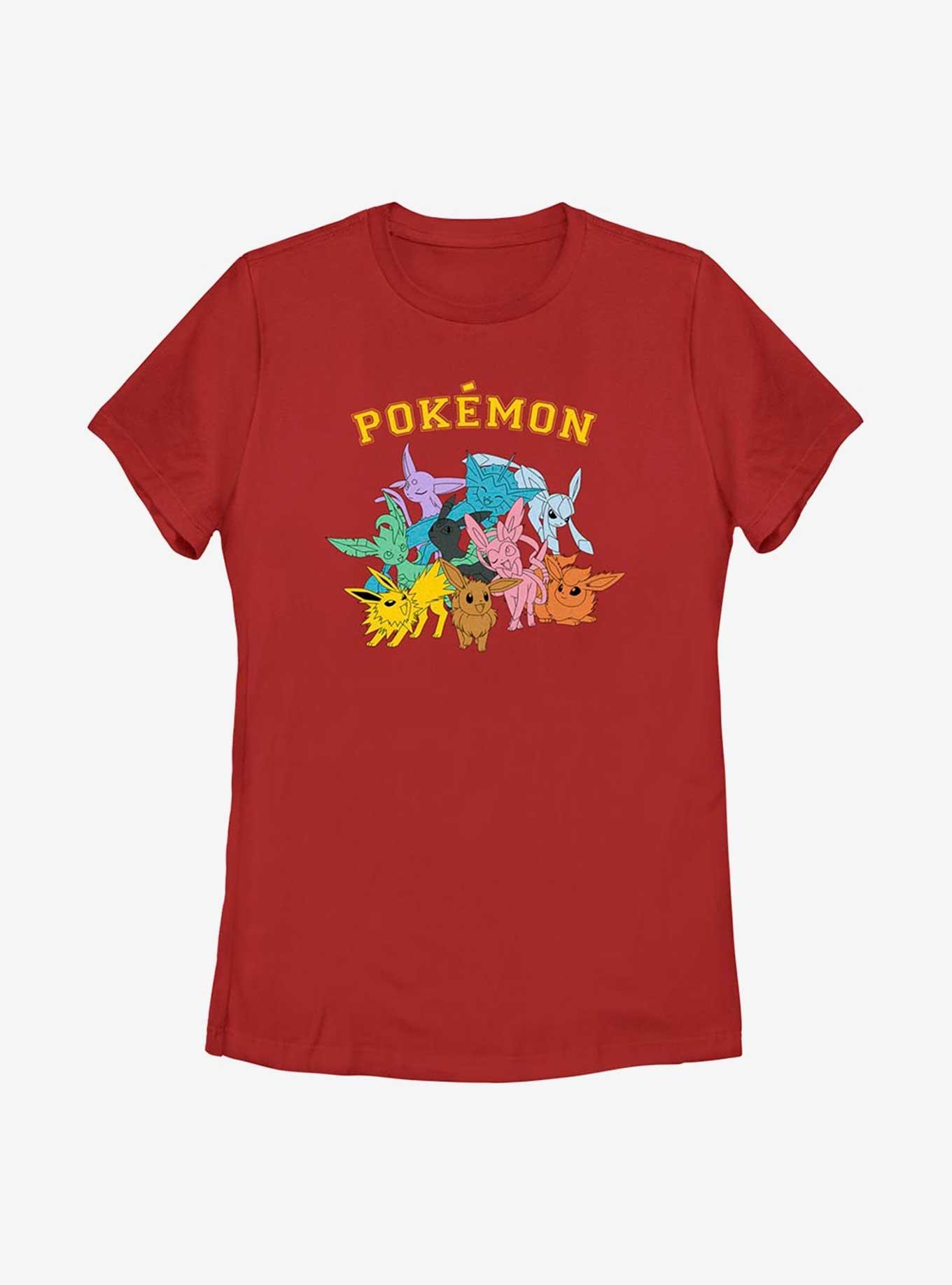 Pokémon Gotta Catch Eeveelutions Womens T Shirt Red Boxlunch