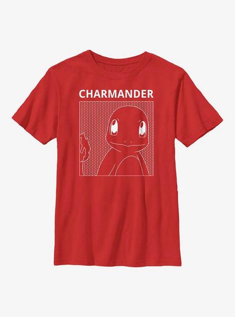 Pokémon Charmander Comic Box Youth T-Shirt - RED | BoxLunch