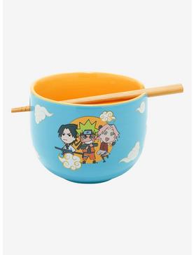 Naruto Shippuden Chibi Ninjas Sketch Art Ramen Bowl with Chopsticks , , hi-res