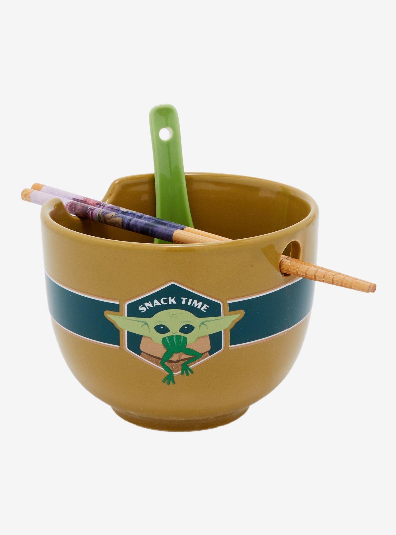 Star Wars The Mandalorian Grogu Snack Time Ramen Bowl with Chopsticks and Spoon, , hi-res