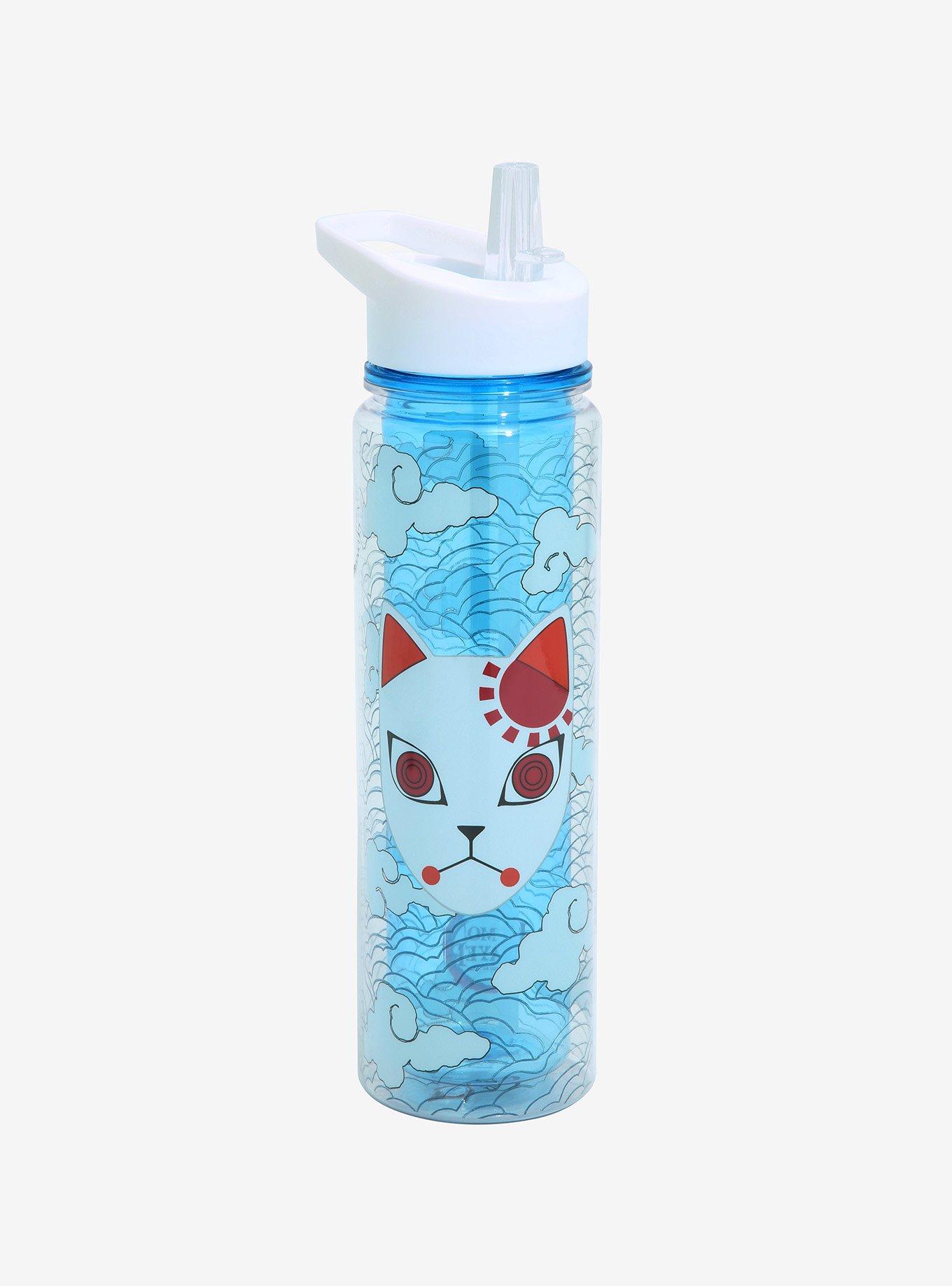 Demon Slayer: Kimetsu no Yaiba Tanjiro&rsquo;s Warding Mask Water Bottle , , hi-res