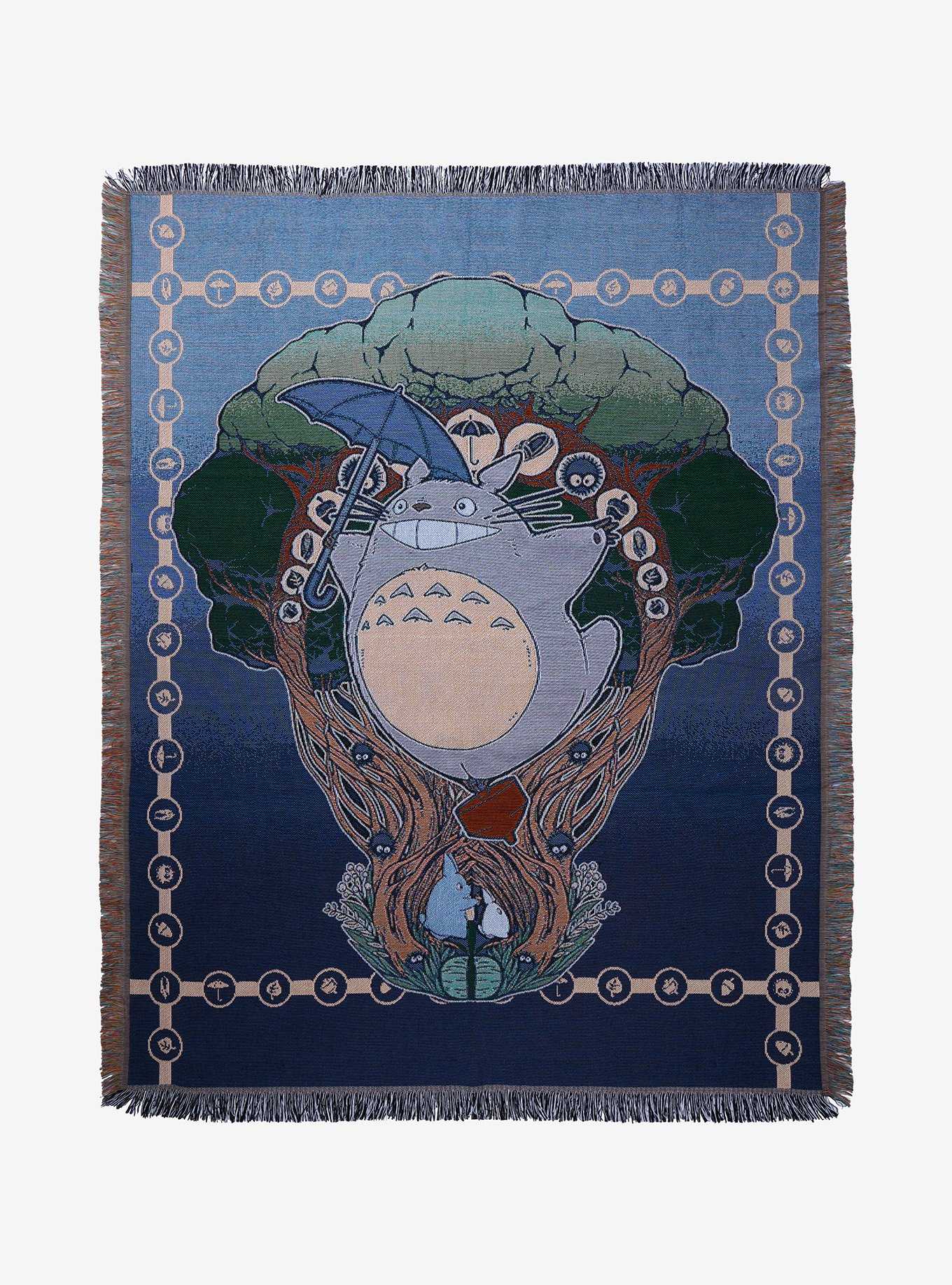 Studio Ghibli My Neighbor Totoro Standing Totoro & Umbrella Tapestry Throw - BoxLunch Exclusive, , hi-res