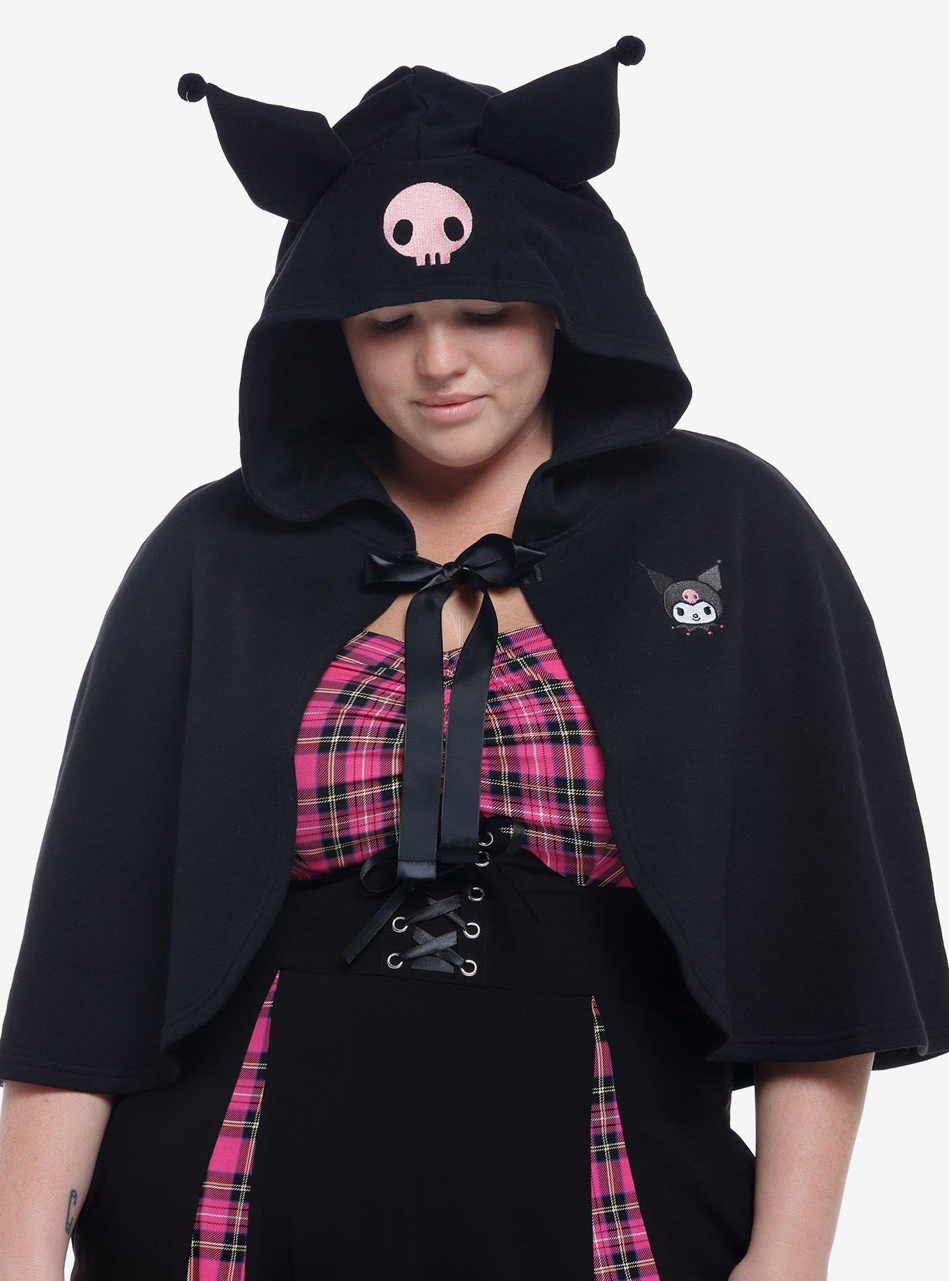 Kuromi Figural Ears Girls Capelet Plus Size, , hi-res