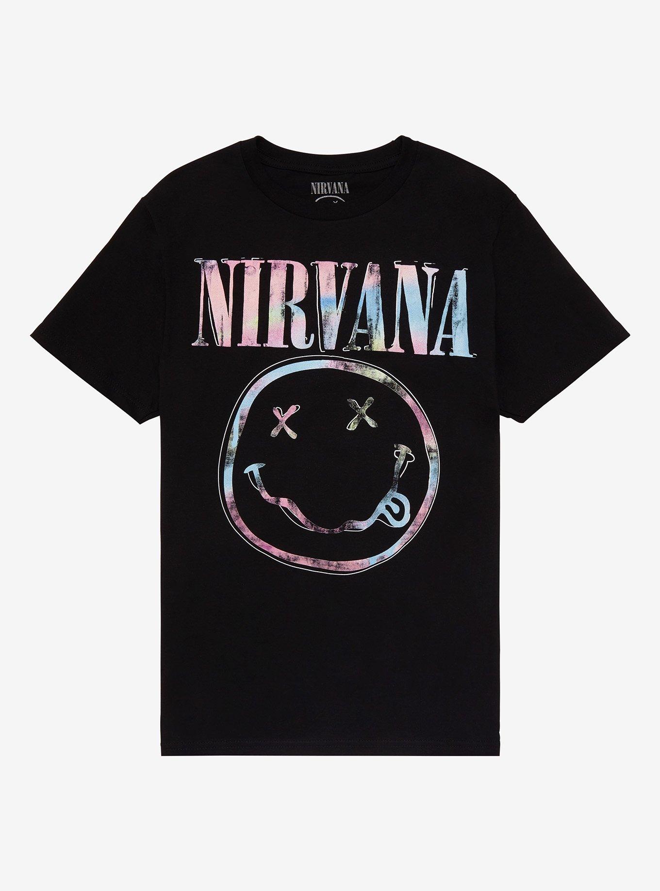 Nirvana Pastel Smile Boyfriend Fit Girls T-Shirt