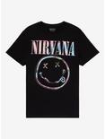 Nirvana Pastel Smile Boyfriend Fit Girls T-Shirt, BLACK, hi-res