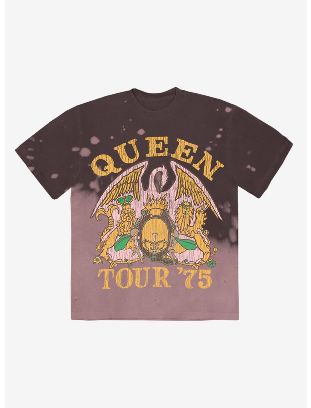Queen '75 Tour Dip-Dye Boyfriend Fit Girls T-Shirt, MULTI, hi-res