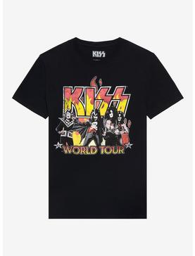KISS 1977 World Tour Boyfriend Fit Girls T-Shirt, , hi-res