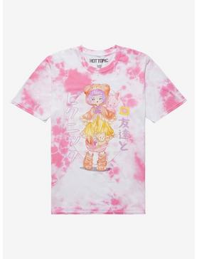 Picnic Friends Chibi Tie-Dye Boyfriend Fit Girls T-Shirt, , hi-res