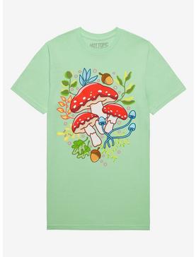 Mushroom Acorn Boyfriend Fit Girls T-Shirt, , hi-res