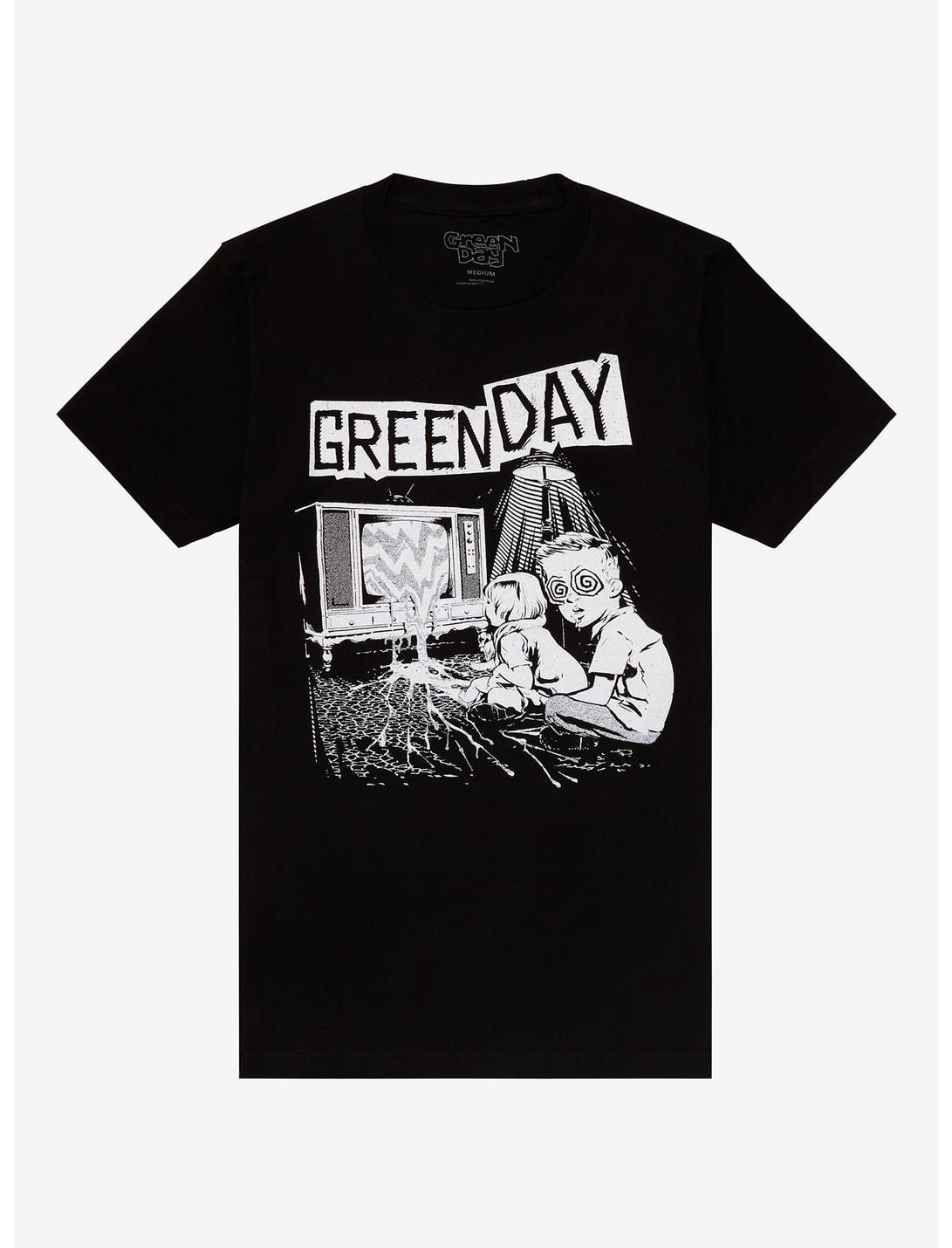 Green Day TV Wasted Boyfriend Fit Girls T-Shirt, BLACK, hi-res
