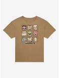 The Muppets Character Grid Boyfriend Fit Girls T-Shirt, MULTI, hi-res