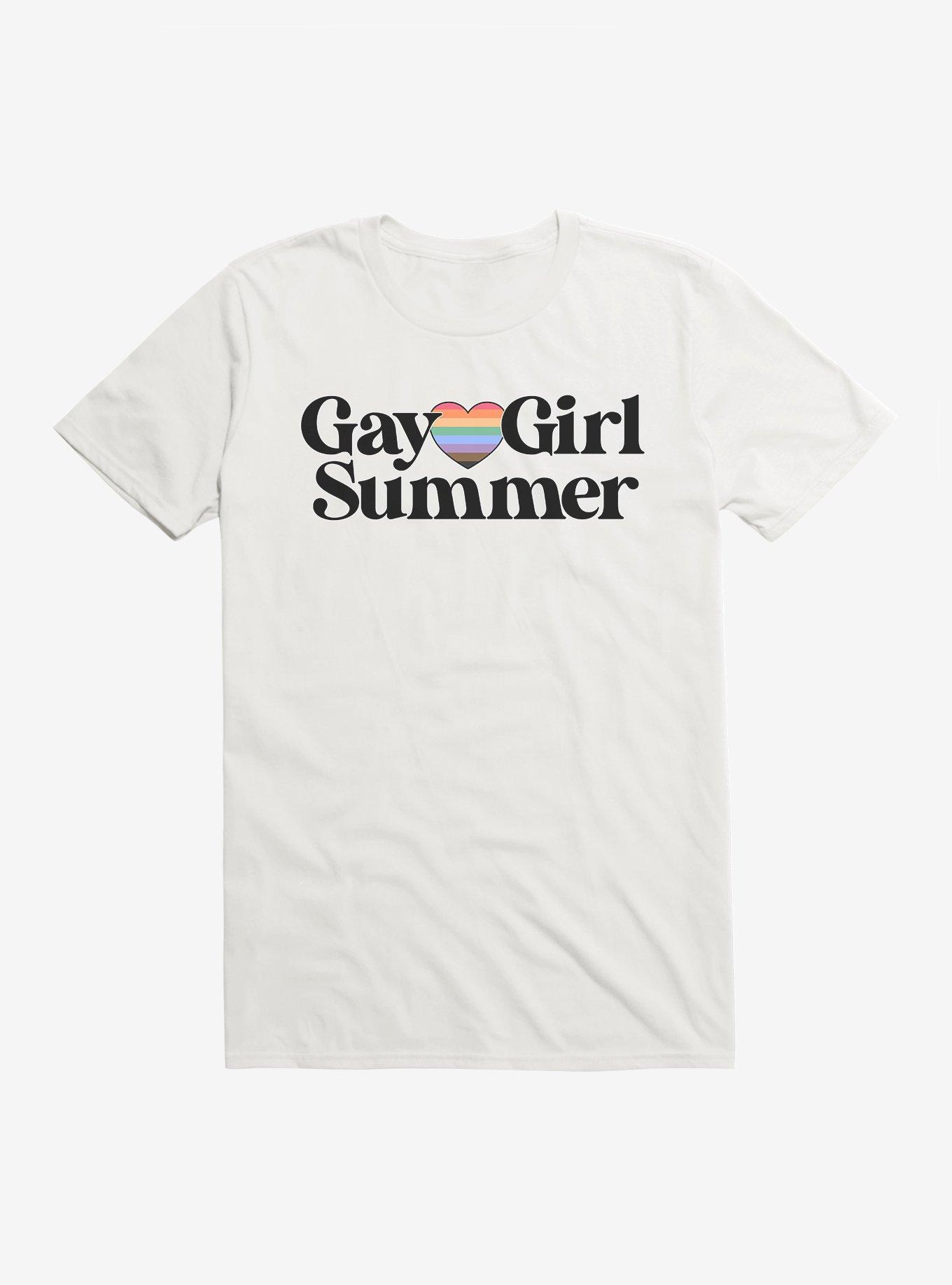 Pride Gay Girl Summer T-Shirt, WHITE, hi-res