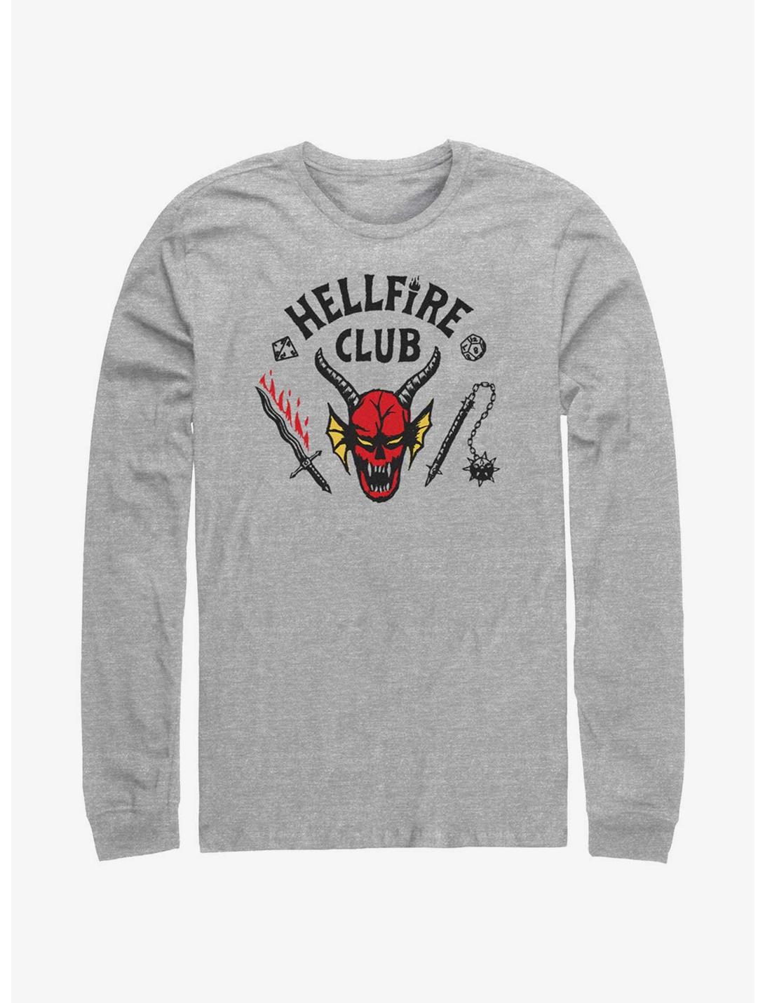 Stranger Things Hellfire Club Long-Sleeve T-Shirt, ATH HTR, hi-res