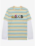 Sanrio Kawaii Mart Group Portrait Striped Layered Long Sleeve T-Shirt - BoxLunch Exclusive, MULTI, hi-res