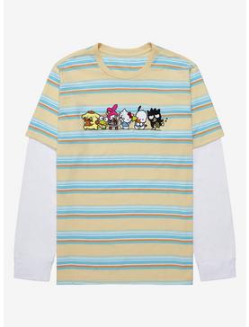 Sanrio Kawaii Mart Group Portrait Striped Layered Long Sleeve T-Shirt - BoxLunch Exclusive, , hi-res
