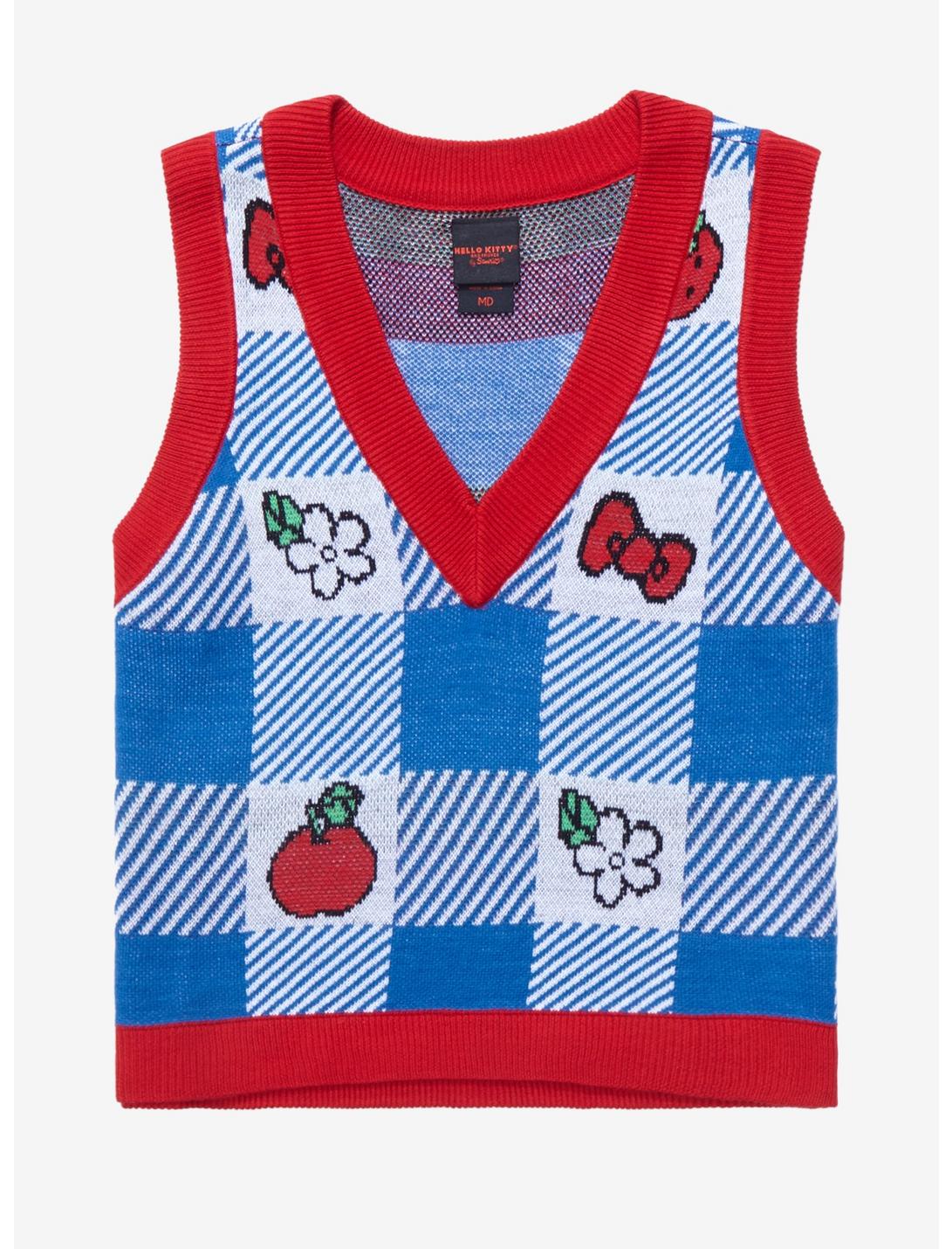 Sanrio Hello Kitty and Friends Kawaii Icons Gingham Women's Vest - BoxLunch Exclusive, MULTI, hi-res