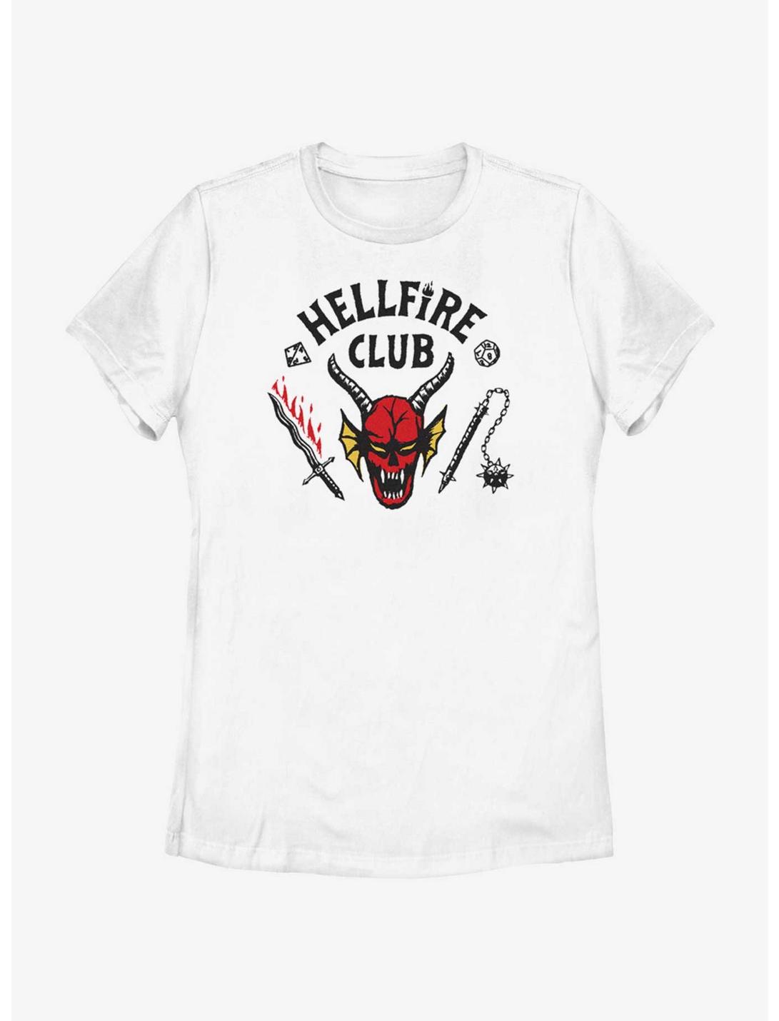 Stranger Things Hellfire Club Womens T-Shirt, WHITE, hi-res