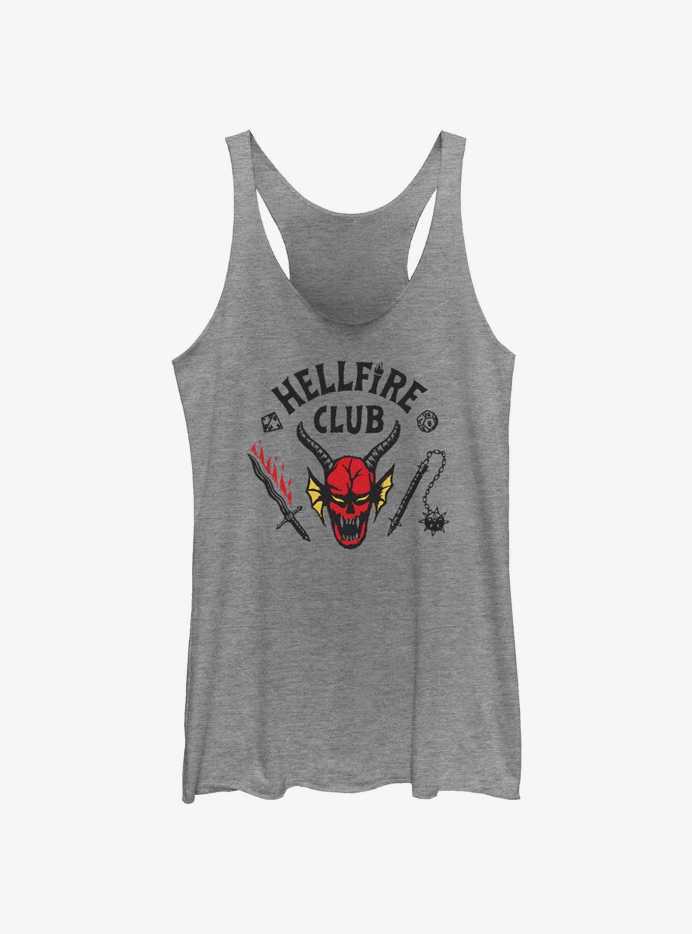 Stranger Things Hellfire Club Womens Tank Top, GRAY HTR, hi-res