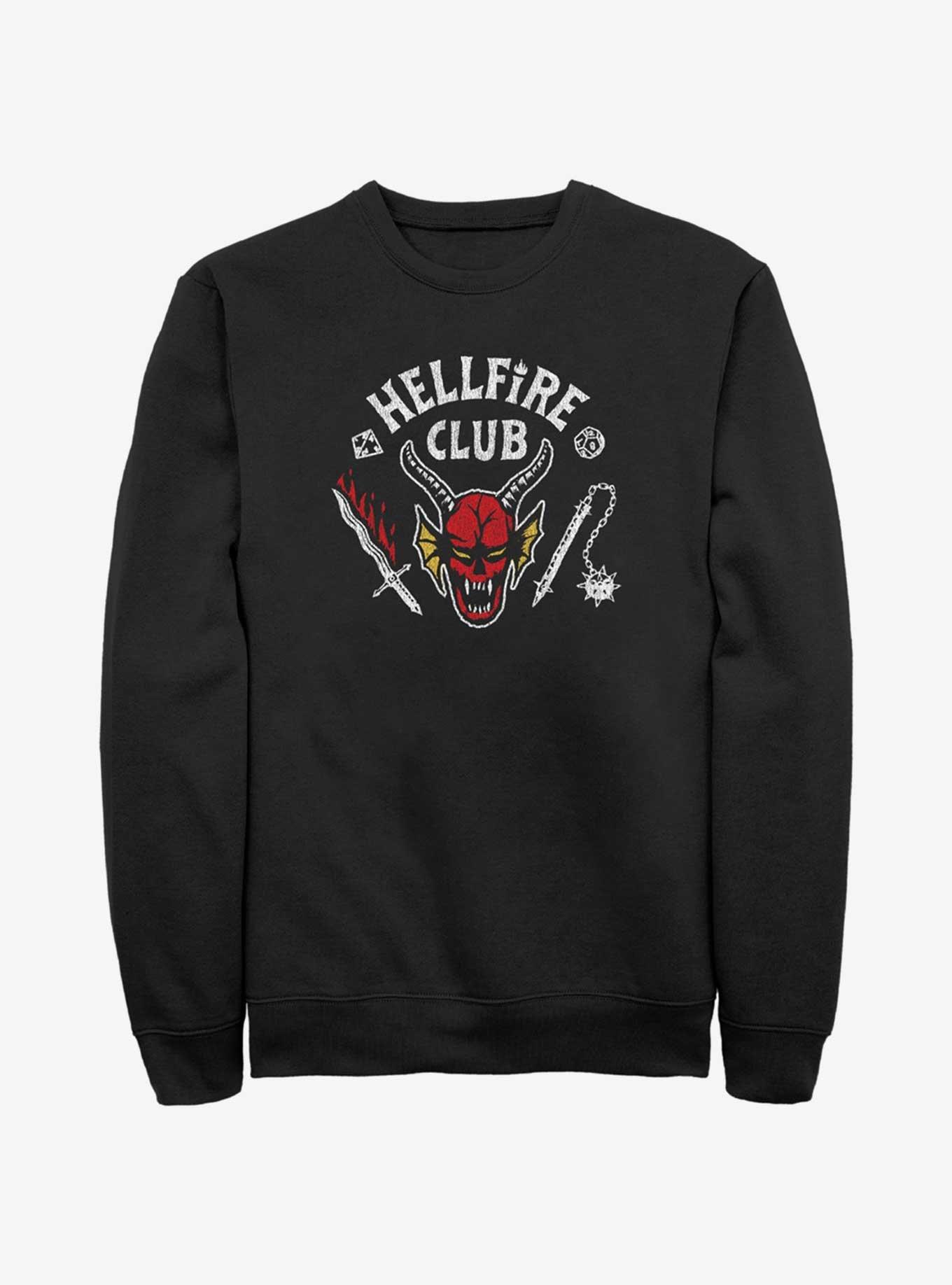 Stranger Things Hellfire Club Logo Sweatshirt, BLACK, hi-res