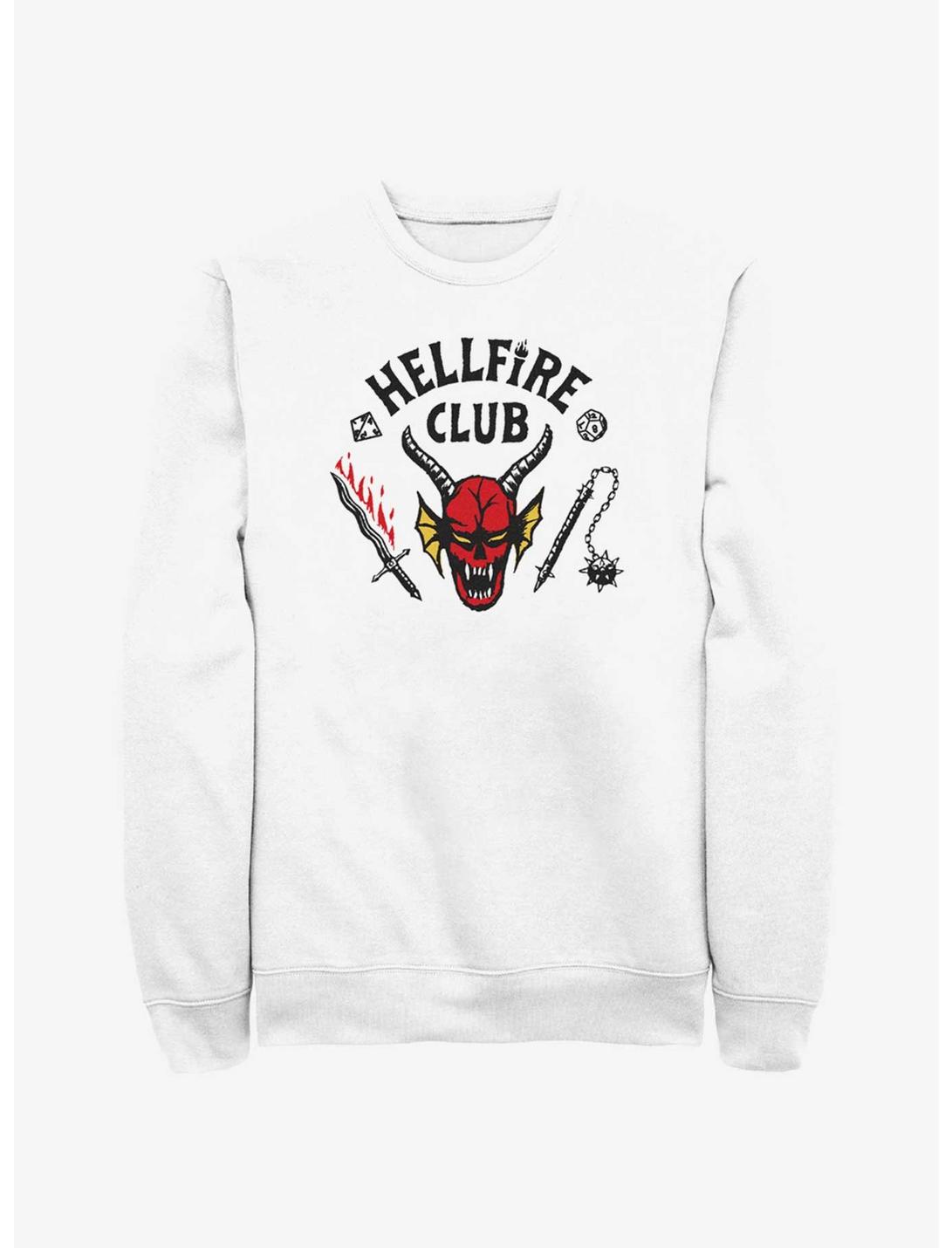 Stranger Things Hellfire Club Logo Sweatshirt, WHITE, hi-res