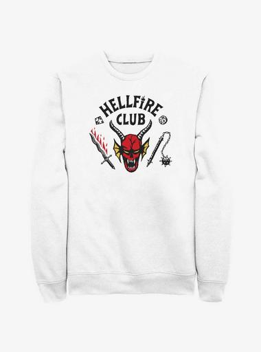 Stranger Things Hellfire Club Logo Sweatshirt - WHITE | Hot Topic