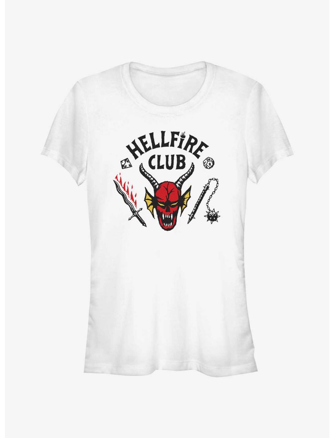 Stranger Things Hellfire Club Girls T-Shirt, WHITE, hi-res