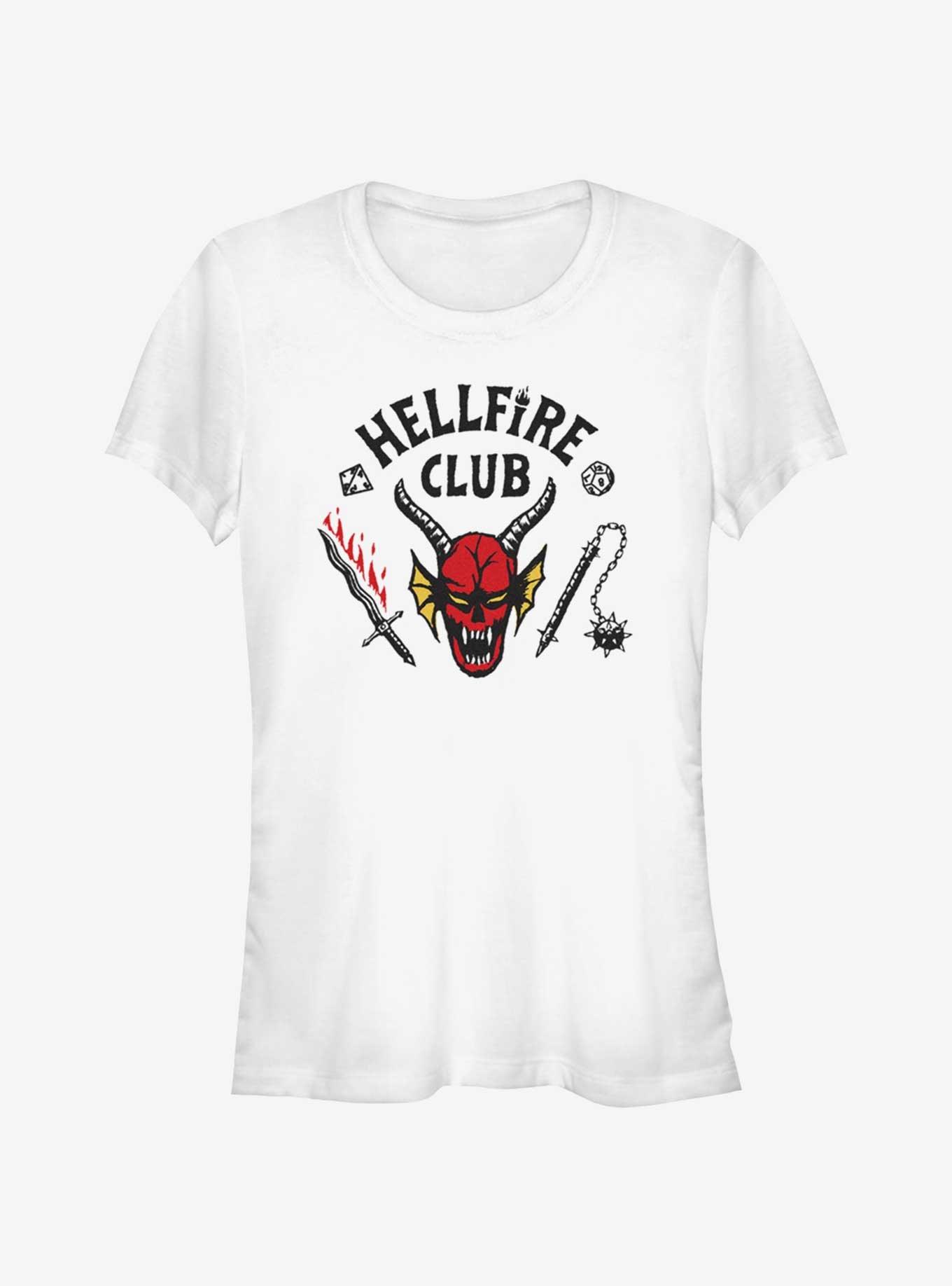 Stranger Things Hellfire Club Girls T-Shirt, WHITE, hi-res