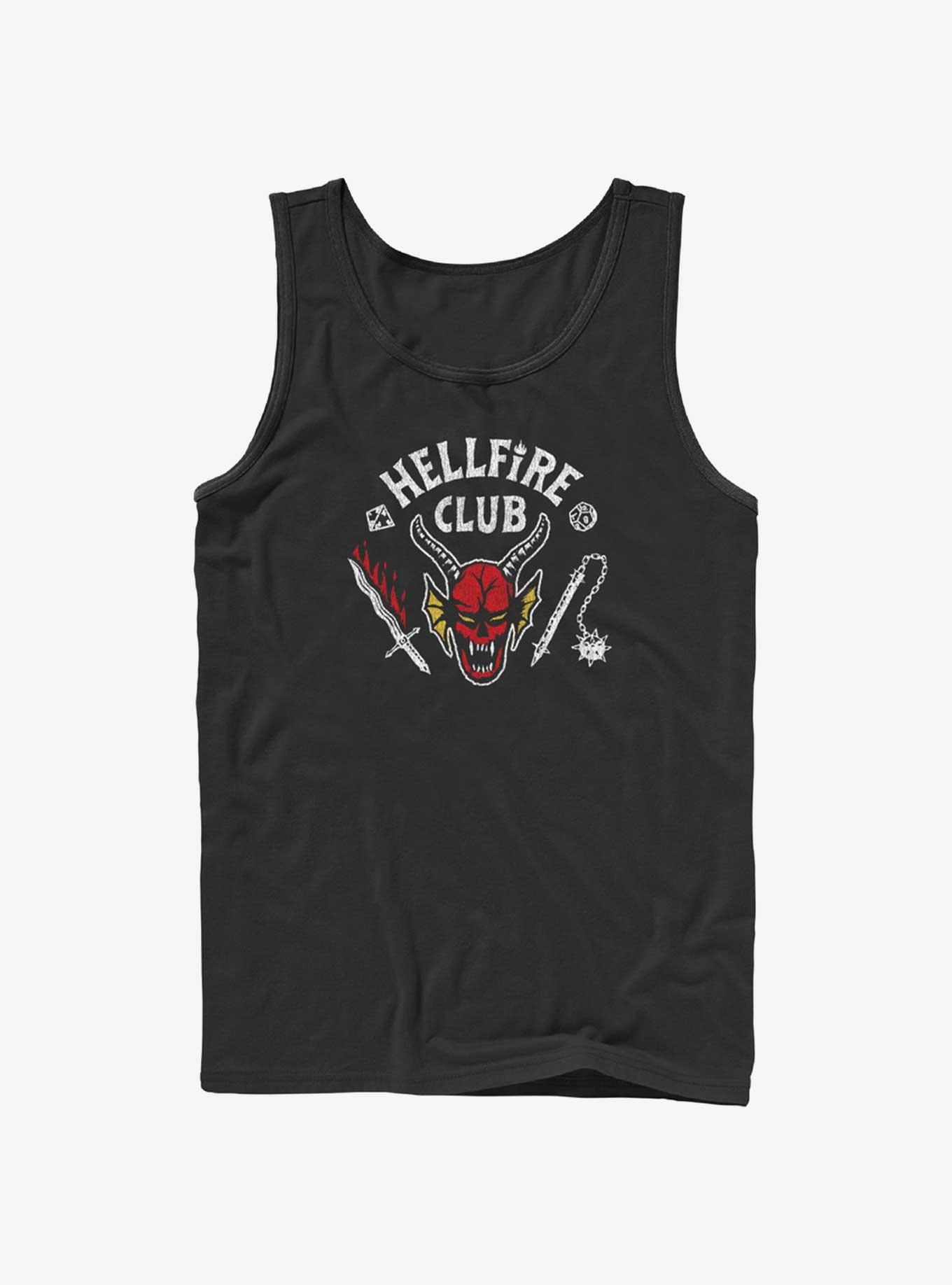 Stranger Things Hellfire Club Logo Tank Top, BLACK, hi-res