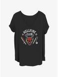 Stranger Things Hellfire Club Logo Girls T-Shirt Plus Size, BLACK, hi-res