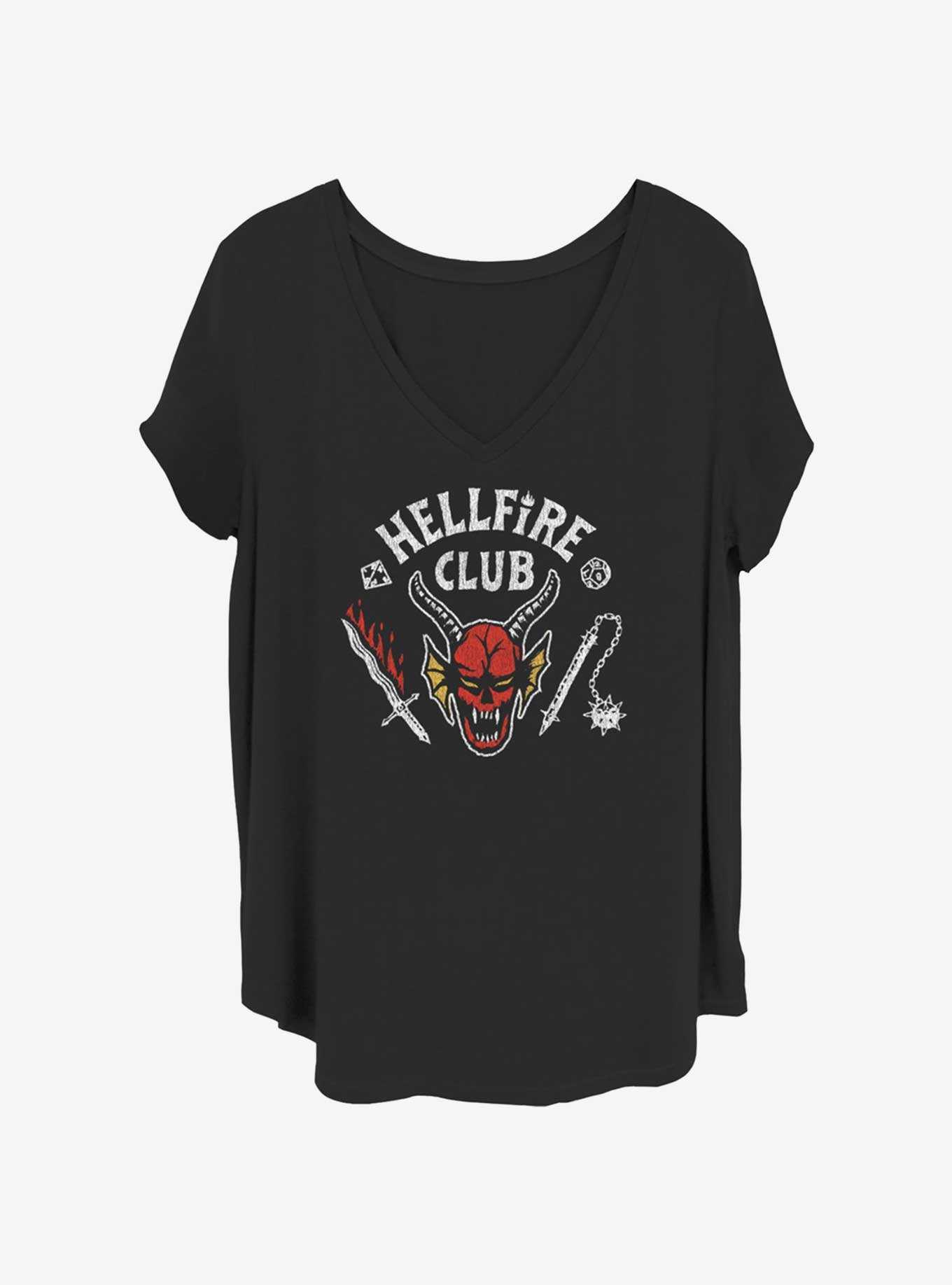 Stranger Things Hellfire Club Logo Girls T-Shirt Plus Size, , hi-res
