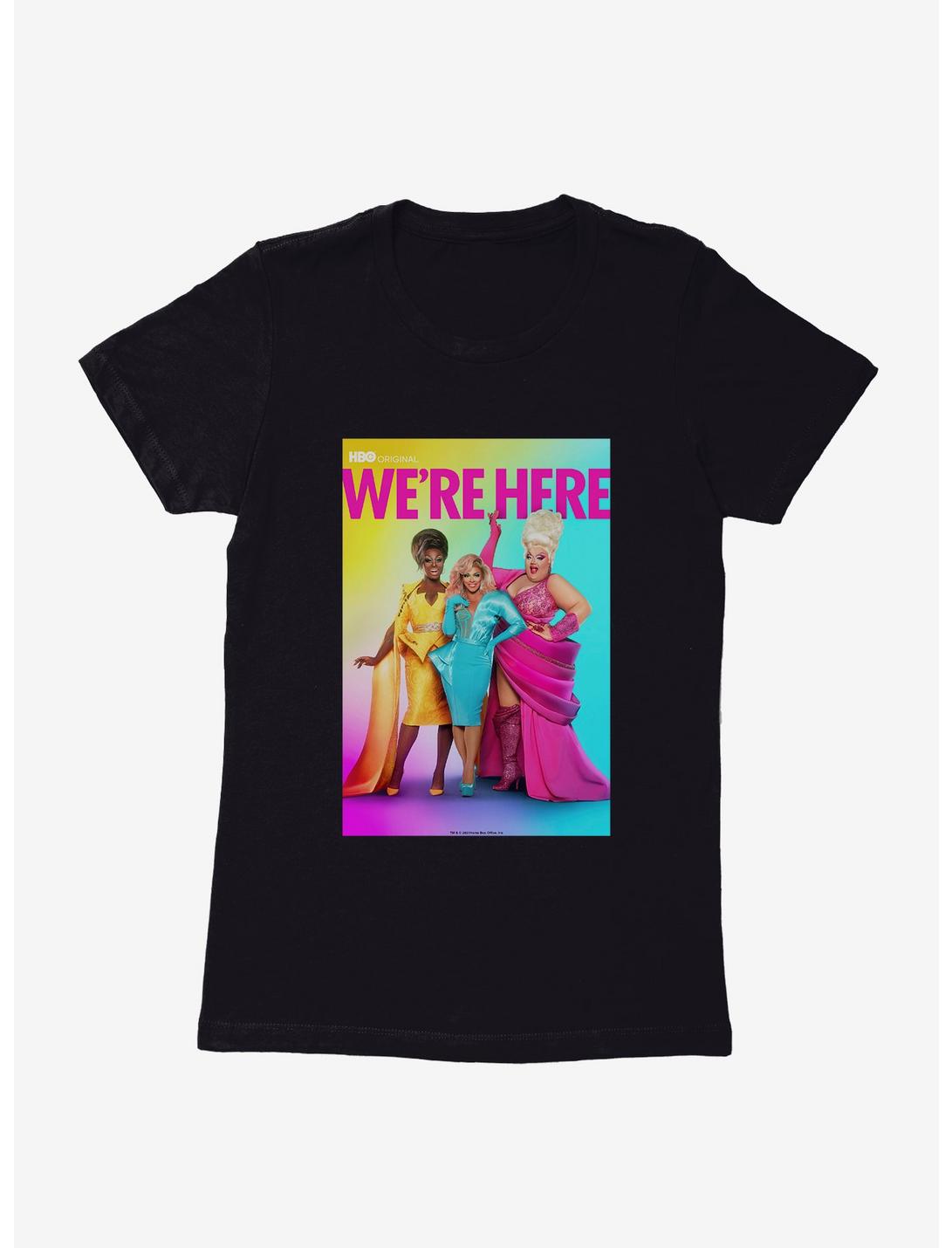 We're Here Colorful All Here Womens T-Shirt, , hi-res