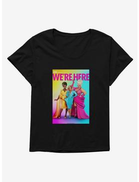 We're Here Colorful All Here Womens T-Shirt Plus Size, , hi-res