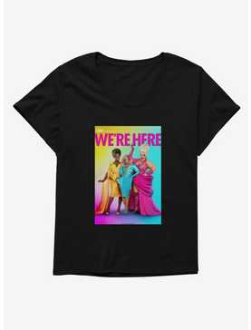 We're Here Colorful All Here Womens T-Shirt Plus Size, , hi-res