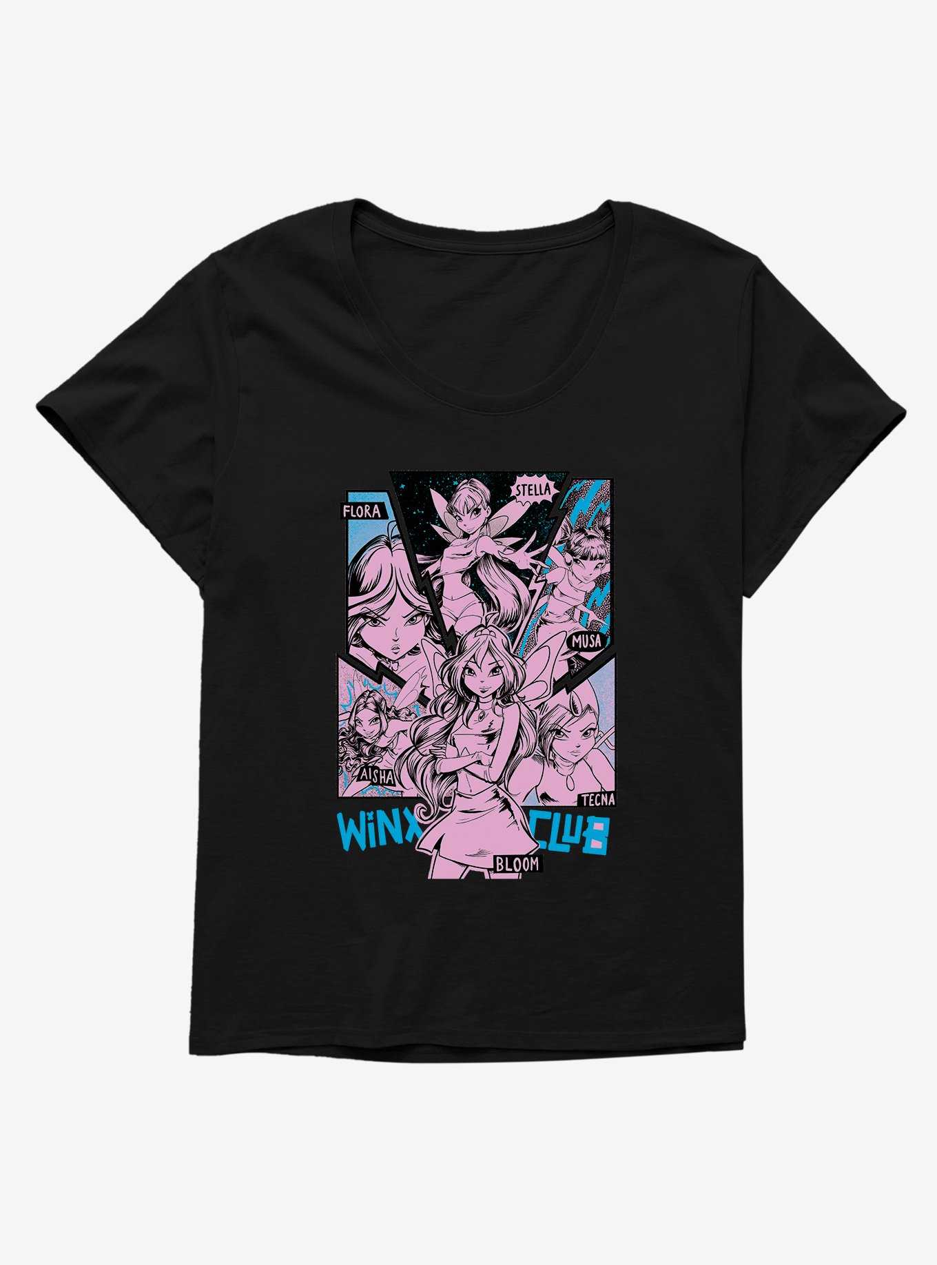 Winx Club Comic Fairies Womens T-Shirt Plus Size, , hi-res