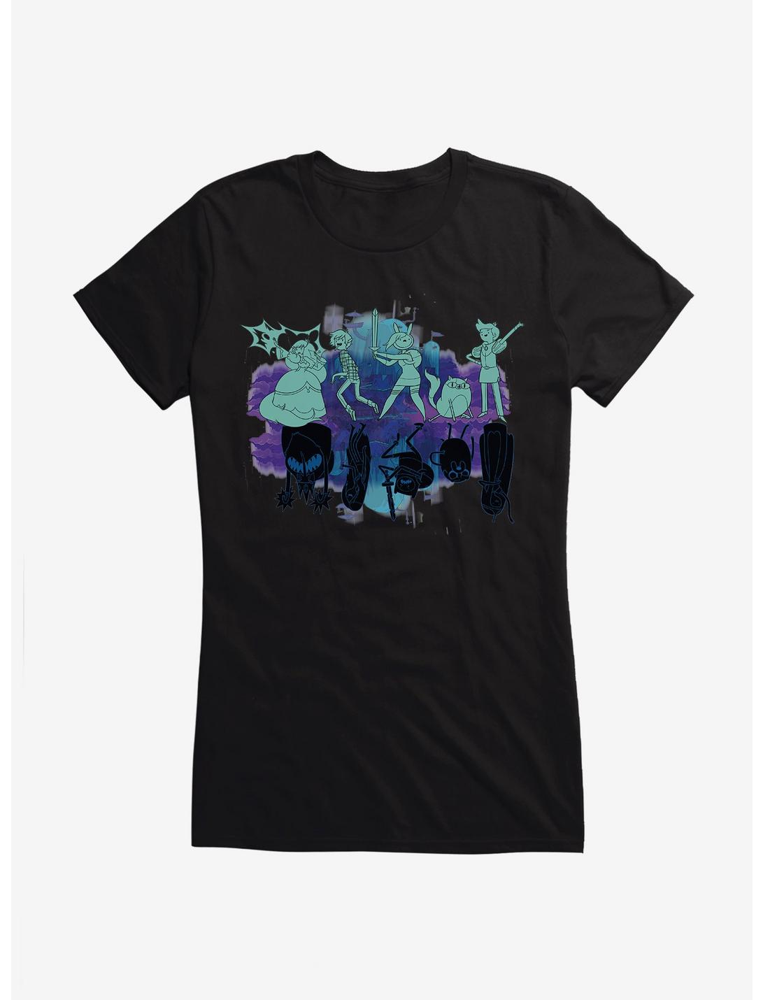 Adventure Time Upside Down Shadows Girls T-Shirt, BLACK, hi-res
