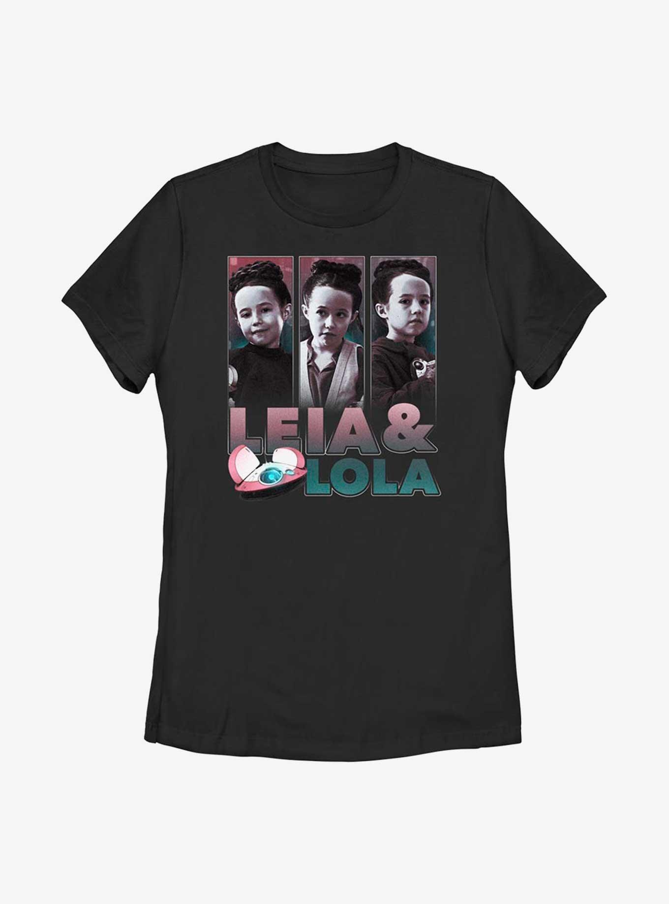 Star Wars Obi-Wan Kenobi Leia & Lola Panels Womens T-Shirt, BLACK, hi-res