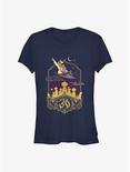 Disney Aladdin & Jasmine Flying 30th Anniversary Girls T-Shirt, NAVY, hi-res