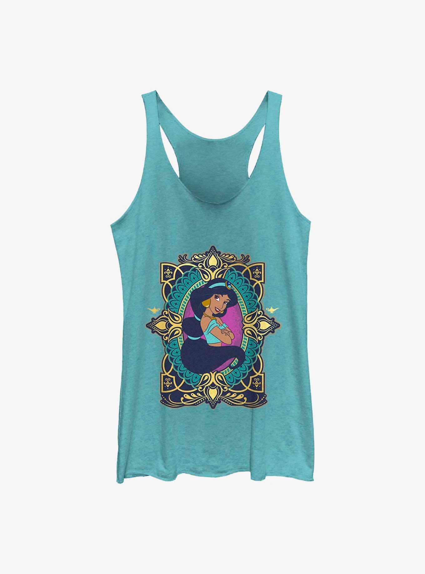 Disney Aladdin Jasmine Badge 30th Anniversary Girls Tanks