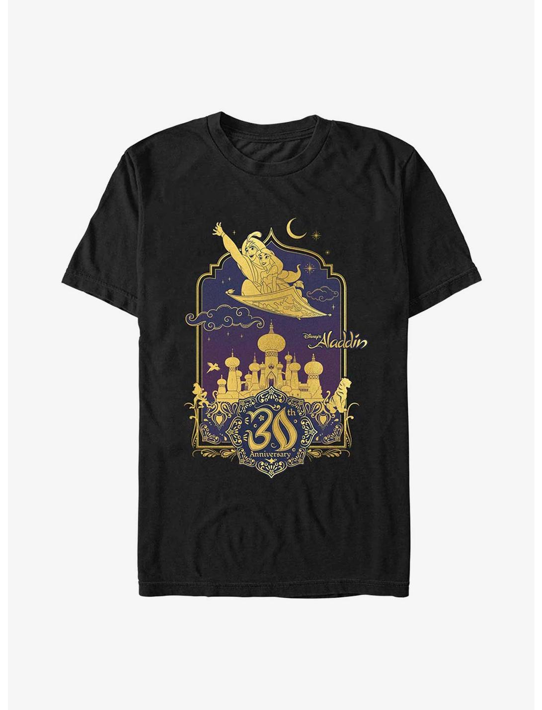 Disney Aladdin & Jasmine Flying 30th Anniversary T-Shirt, BLACK, hi-res