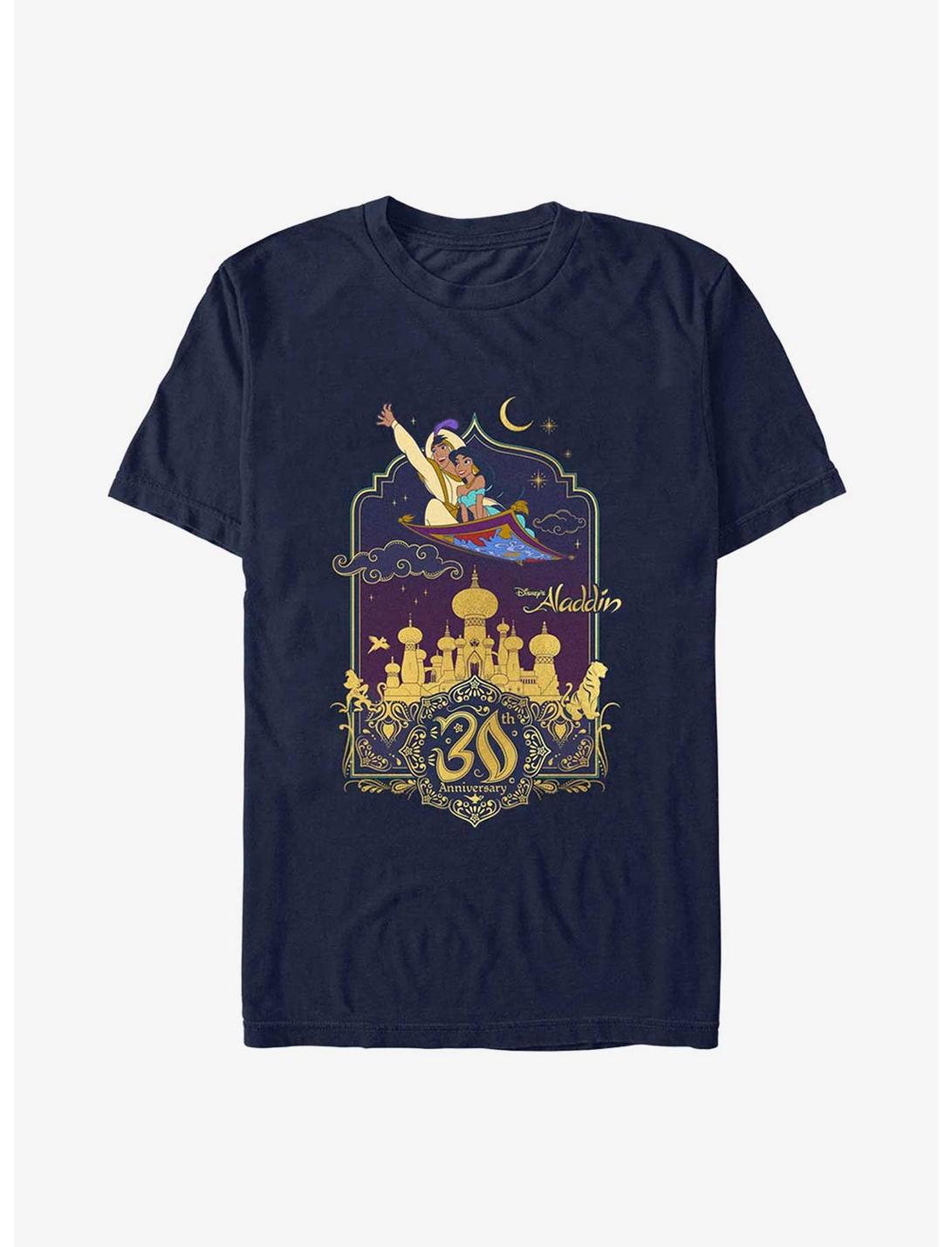 Disney Aladdin & Jasmine Flying 30th Anniversary T-Shirt, NAVY, hi-res