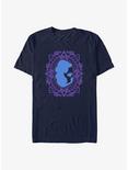 Disney Aladdin Jasmine Flower Frame Silhouette T-Shirt, NAVY, hi-res